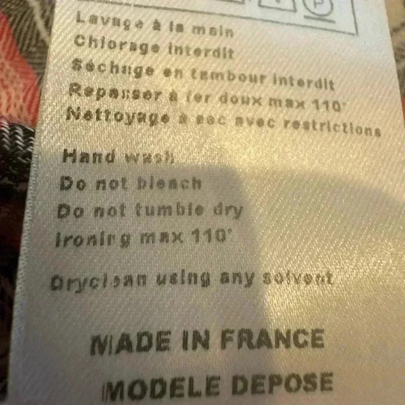 Maje women’s sleeveless snap down plaid shirt made in France size 2 - Picture 6 of 8